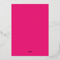 Hot Pink Wedding | Bold Solid Colour Invite
