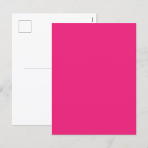 Hot Pink Wedding Bold Solid Colour Invite
