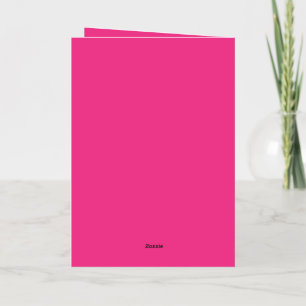 Hot Pink Wedding Bold Solid Colour Invite Foil Greeting Card