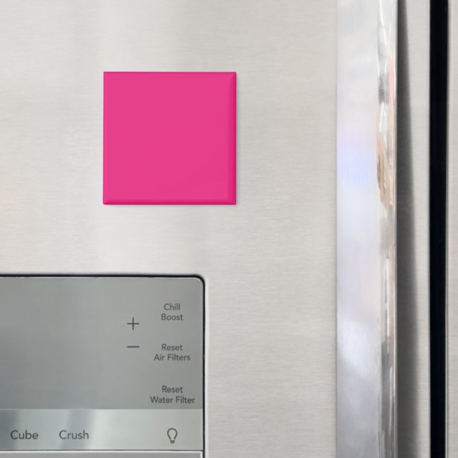 Hot Pink Wedding | Bold Solid Colour Invite Magnet (In Situ (Fridge))