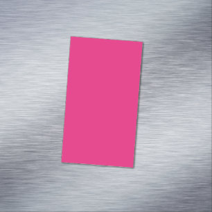 Hot Pink Wedding Bold Solid Colour Invite Magnetic Business Card