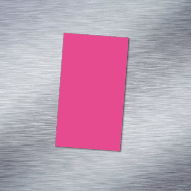Hot Pink Wedding | Bold Solid Colour Invite Magnetic Business Card (In Situ)