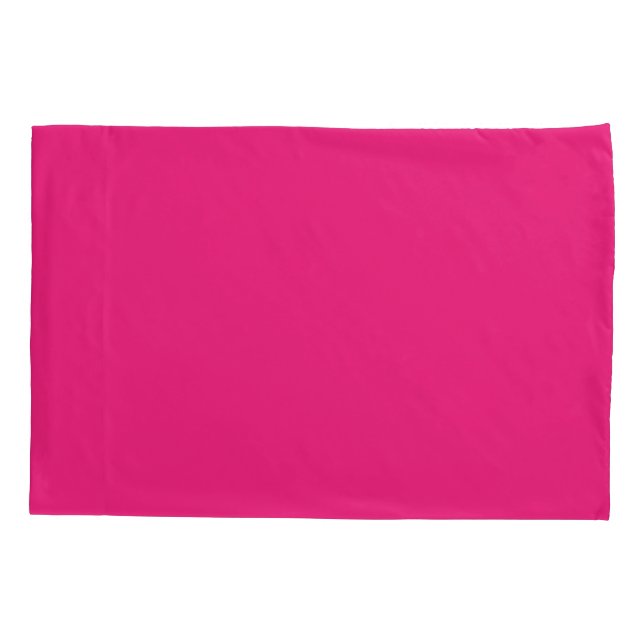 Hot Pink Wedding | Bold Solid Colour Invite Pillowcase (Back)