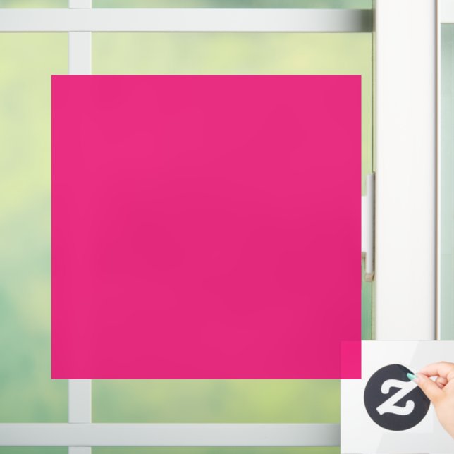 Hot Pink Wedding | Bold Solid Colour Invite Window Cling (Home)