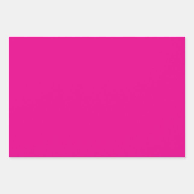 Hot Pink Weddings Christmas Bright Custom Colour Wrapping Paper Sheet (Front)