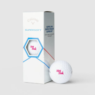 Hot Pink White Callaway Supersoft golf balls 3 pk