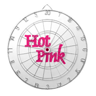 Hot Pink white dartboard