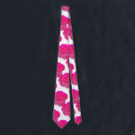 Hot Pink White Floral Rose Flowers Cool Gift Favou Tie<br><div class="desc">Designed with cool pink floral patterns that makes a great gift or party favour for birthdays,  weddings,  wedding anniversary or any events or celebrations! Choose any background colour as you wish!</div>