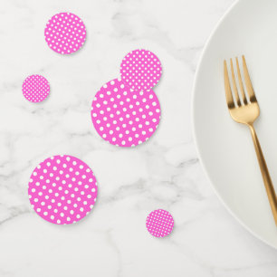 Hot Pink & White Polka Dots Dot Party Confetti