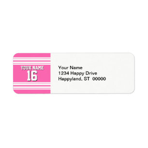 Hot Pink White Team Jersey Custom Number Name