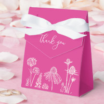 Hot Pink Wildflowers Thank You 