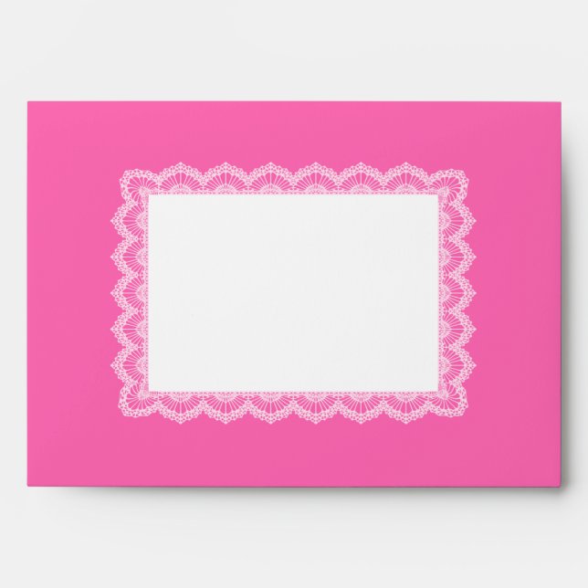 Hot Pink with Lace Envelope A01 (Front)