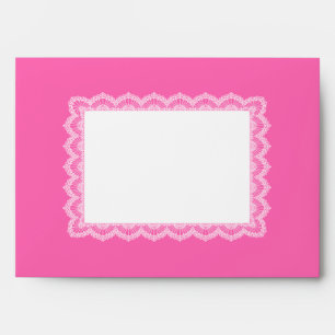 Hot Pink with Lace Envelope A01