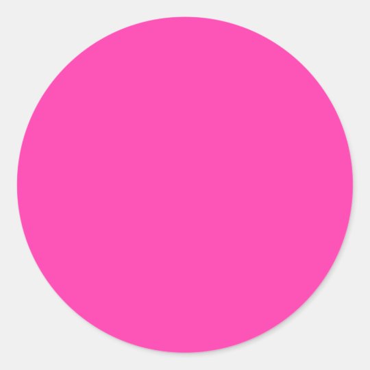 Hot Pink with Lime Green Border Classic Round Sticker