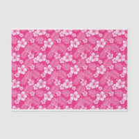 HOT PINK WITH TROPICAL WHITE HIBISCUS FLOWERS