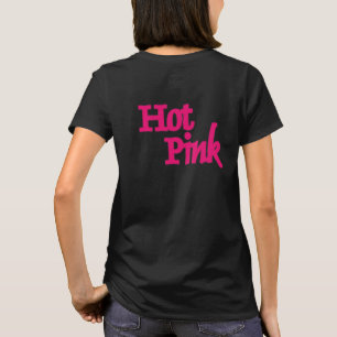 Hot Pink women black t-shirt back