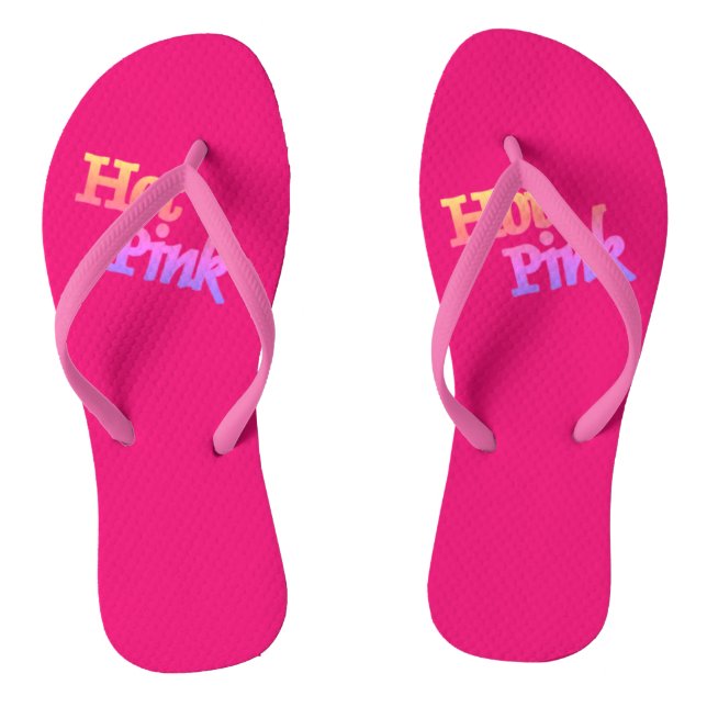 Hot Pink women flip flops (Footbed)