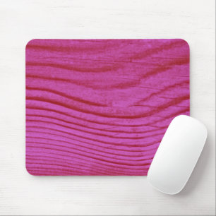 Hot Pink Wood Grain Mouse Mat