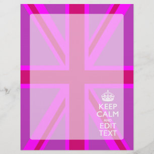 Hot Pink Your Keep Calm Edit Text Union Jack