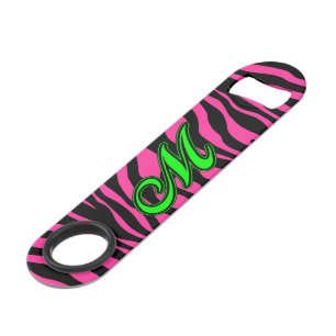 HOT PINK ZEBRA GREEN M