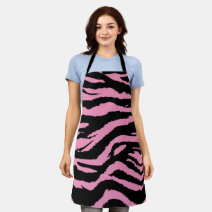 Hot Pink Zebra Print Apron