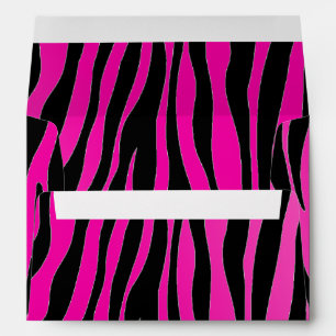 Hot Pink Zebra Print Envelope