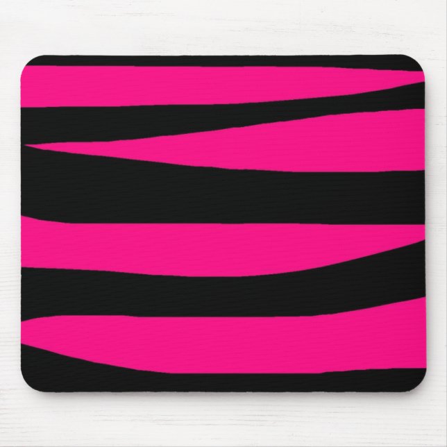 Hot pink zebra print mouse mat (Front)