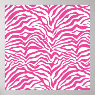 Hot Pink Zebra Print Wild Animal Stripes Novelty