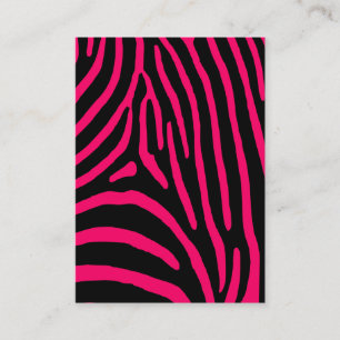 Hot Pink Zebra Stripes Business Card