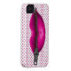 hot pink zipped lips on polka dots Case-Mate iPhone case (Back/Right)