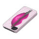 hot pink zipped lips on polka dots Case-Mate iPhone case (Top)