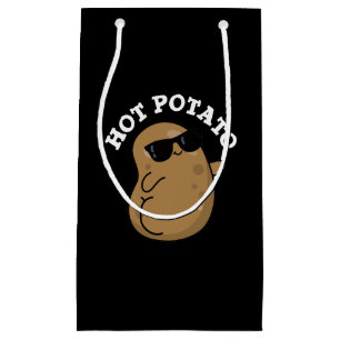 Hot Potato Funny Veggie Pun Dark BG Small Gift Bag