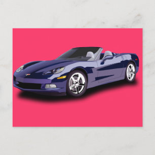 Hot Racing Car Postcard