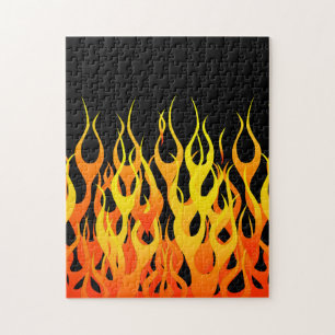 Hot Racing Flames Graphic Jigsaw Puzzle