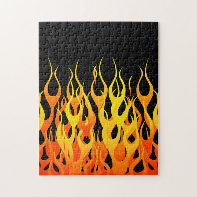 Hot Racing Flames Graphic Jigsaw Puzzle (Vertical)