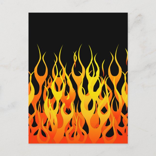 Hot Racing Flames Graphic Postcard (Front)