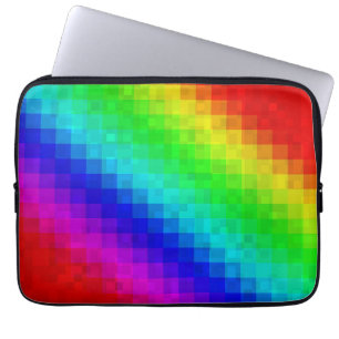 Hot Rainbow Mosaic Shimmer, Laptop Sleeve
