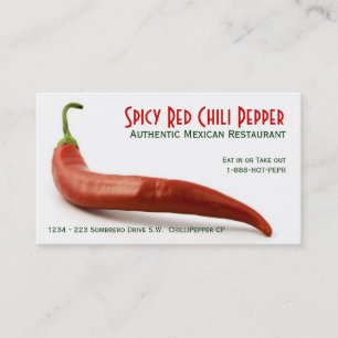 Hot Red Chilli Pepper Business Card