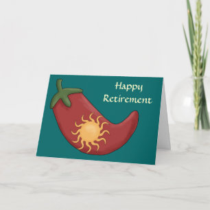 Hot Red Chilli Pepper Retirement - Western Card