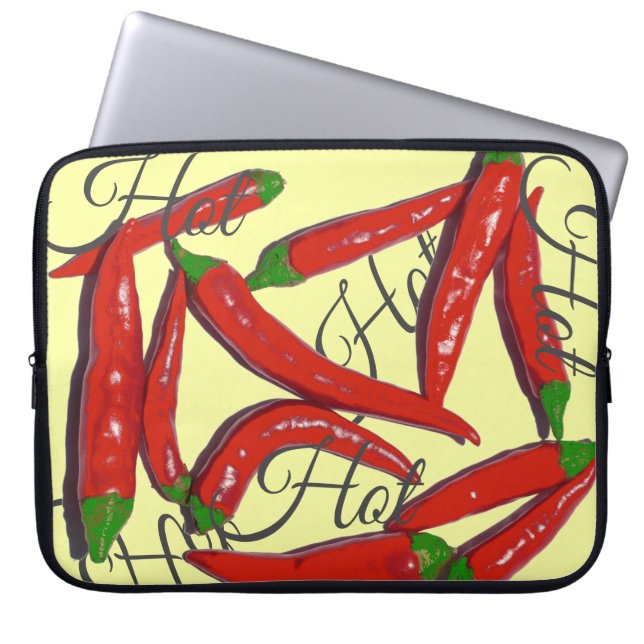 Hot Red Chilli Peppers Laptop Sleeve Cover (Front)