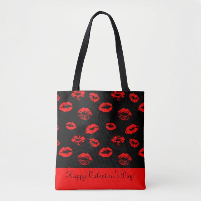 Hot red lips / kisses tote bag (Front)