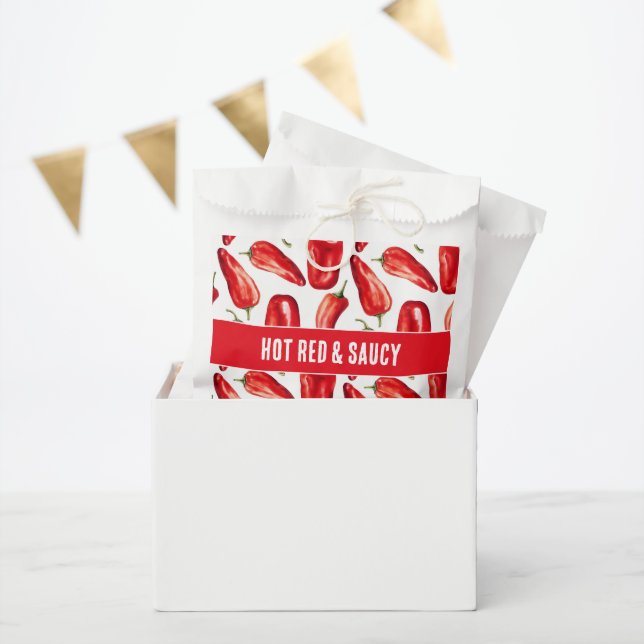 Hot Red & Saucy Wedding Favour Bags (Party)