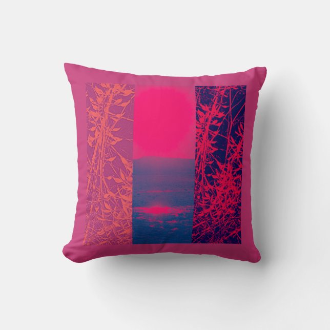 Hot Red Sun & Beach Cushion (Front)
