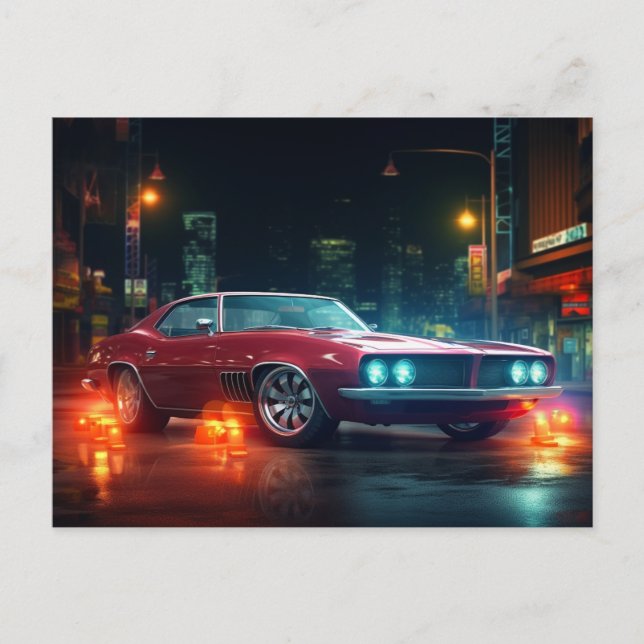 Hot Red Wheels Cinematic Autos Postcards (Front)