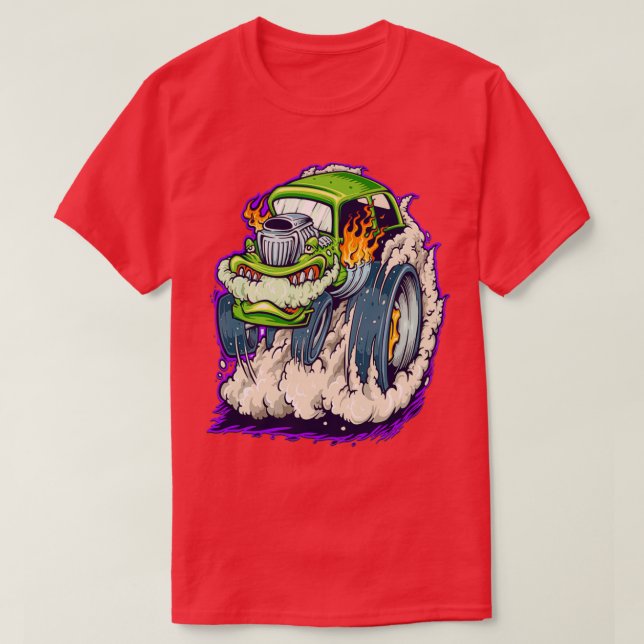 Hot road car monster vape Gift T-Shirt (Design Front)