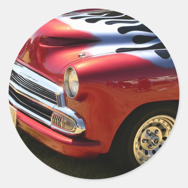 Hot Rod Classic Round Sticker (Front)