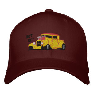 HOT ROD EMBROIDERED HAT
