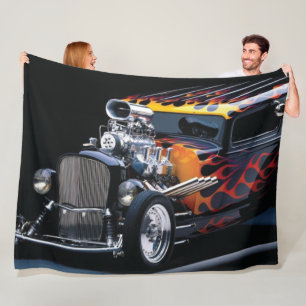 Hot rod fleece blanket
