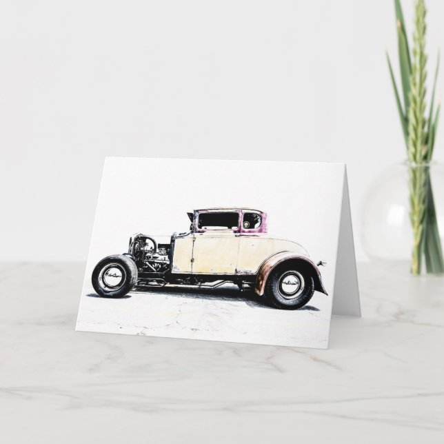 Hot Rod Greeting Card (Front)