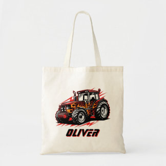 Hot Rod Racing Tractor Tote Bag